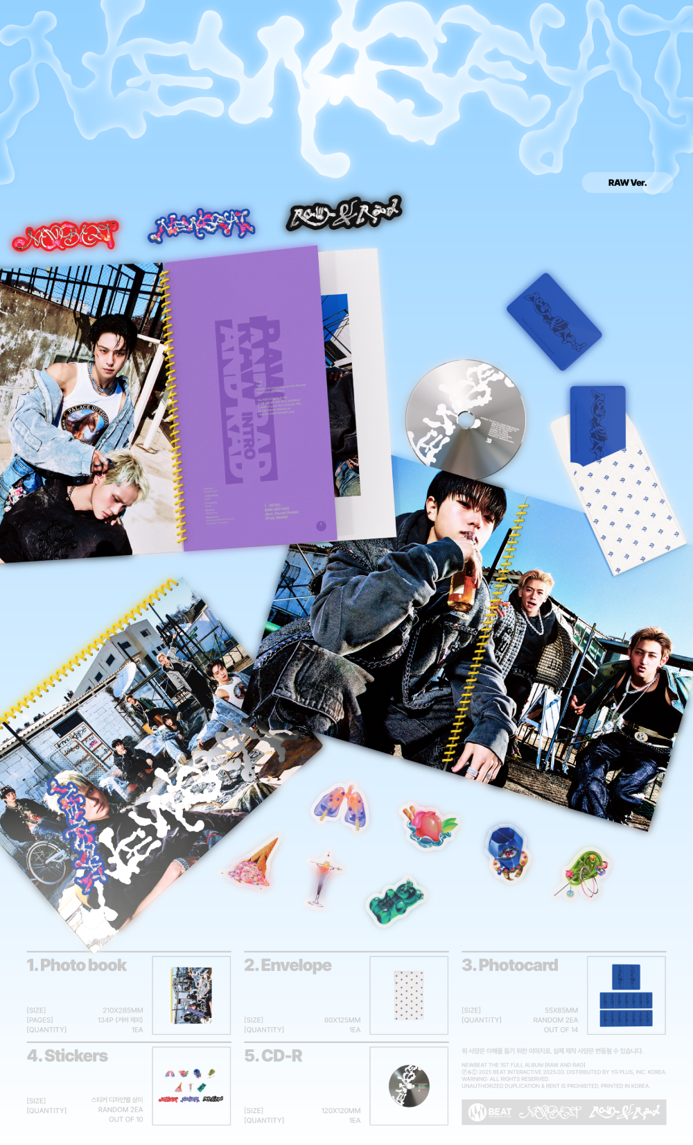 NEWBEAT - 1ST FULL ALBUM [RAW AND RAD] PHOTOBOOK (랜덤)
