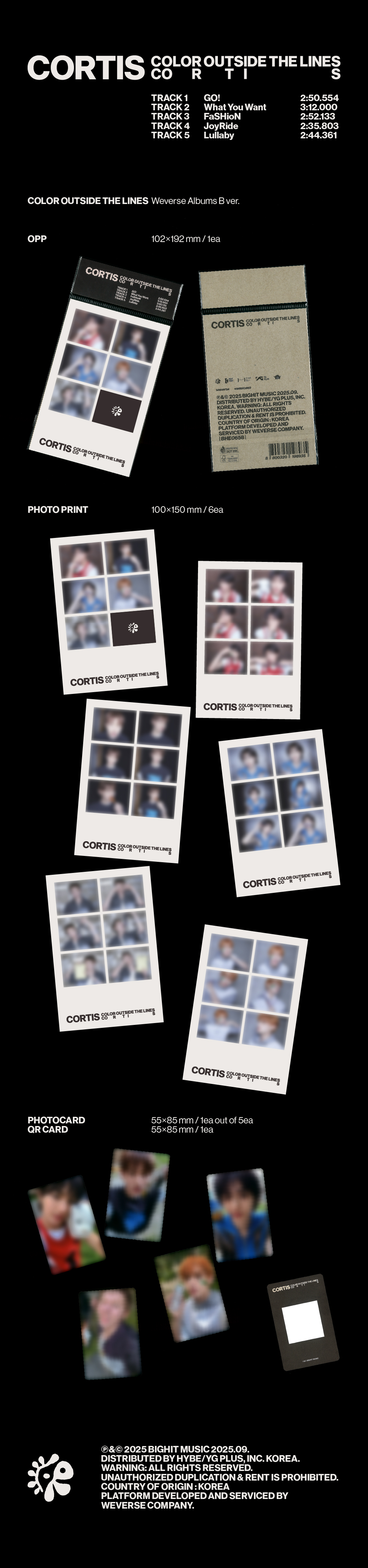 코르티스 (CORTIS) - The 1st EP [COLOR OUTSIDE THE LINES] (Weverse Albums ver.)